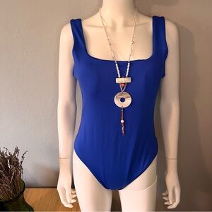 Women's One Piece Swimwear Royal Blue Grecia Coral Sz X Large Swimsuit NWT